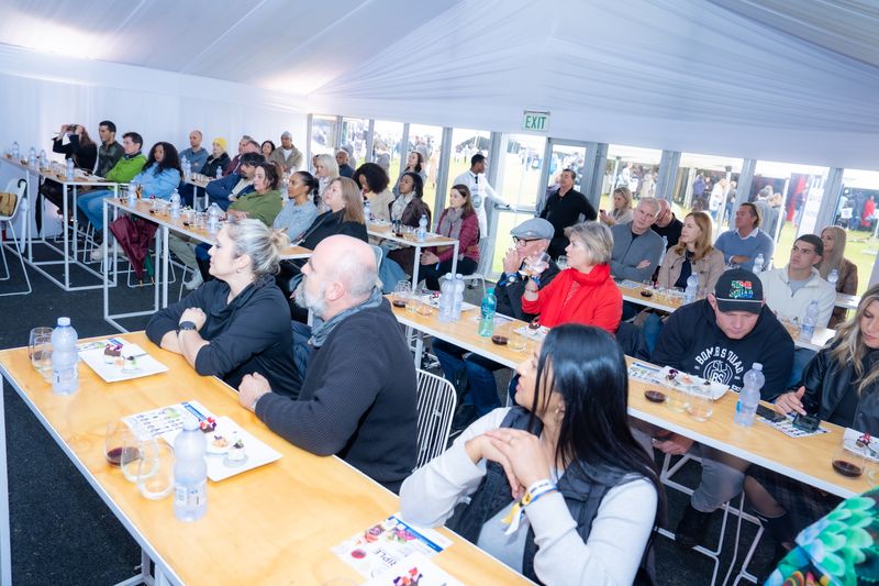 A full Wine Pairing Master Class with guests seated at long tables