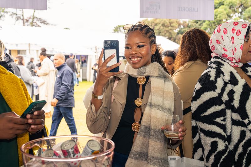 Festival guests browsing the tasting lanes